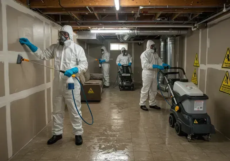 Basement Moisture Removal and Structural Drying process in Caldwell County, NC